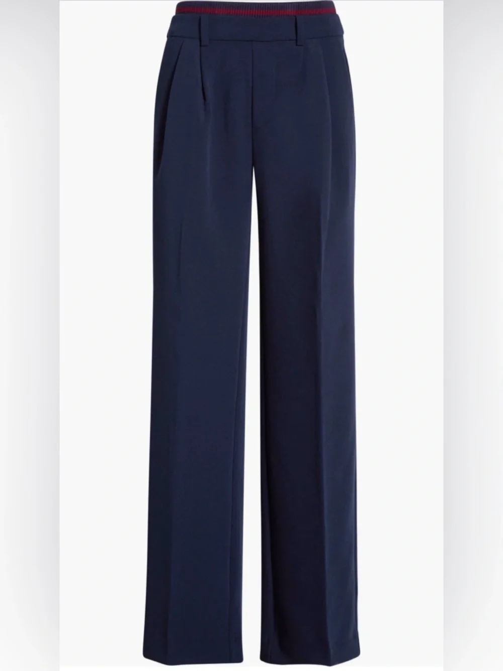 Favorite Daughter The Varsity Pant - Wide Leg XL - Navy Vino